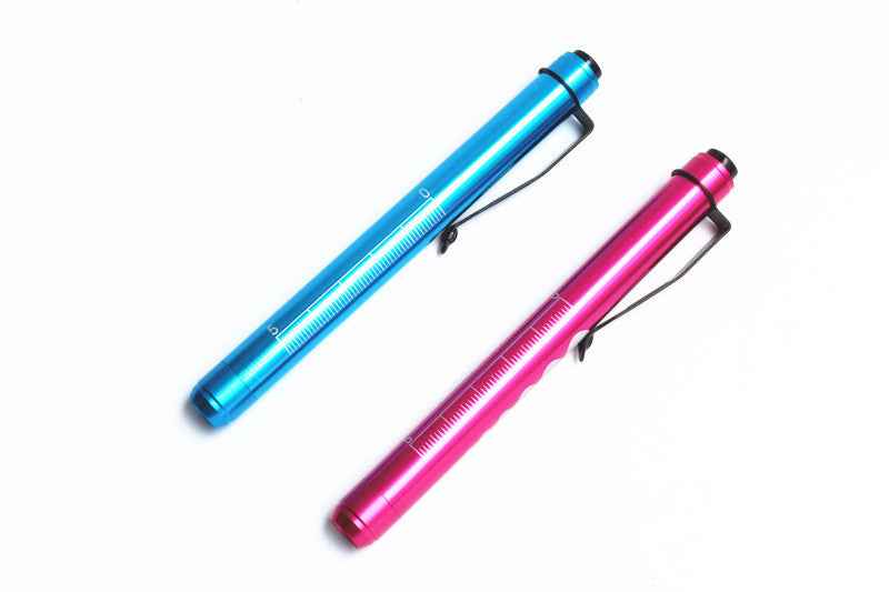 4pcs Medical Pen Light with Pupil Gauge LED Penlight for Nurse Doctor