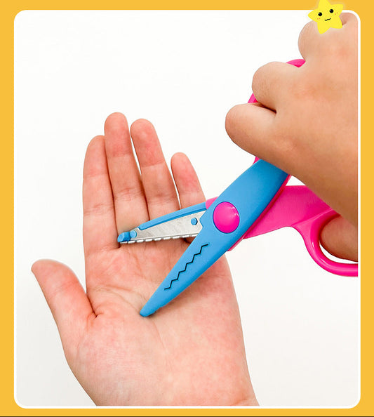Kids' Decorative Edge Craft Scissors, 6-Piece Set with Wave, Stamp, Zigzag & Castle Patterns