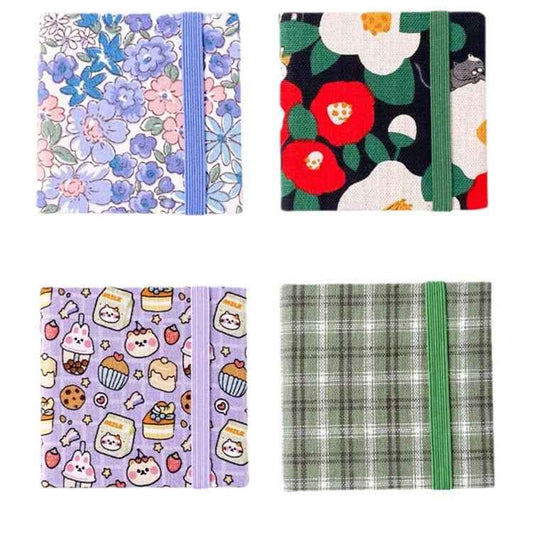 Fabric-Cover Mini Watercolor Sketchbook,20 Sheets,4 Pack