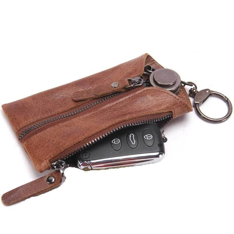 Genuine Leather Car Key Case for Men