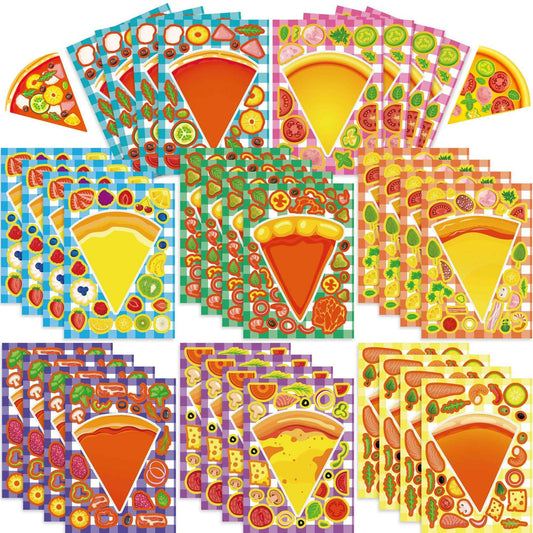 Make a Face Pizza Stickers for Kids 24 Sheets