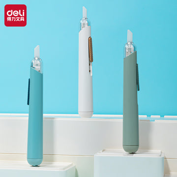 DELI Craft Ceramic Blade Knife Pen Paper Cutter 3 Color Pack