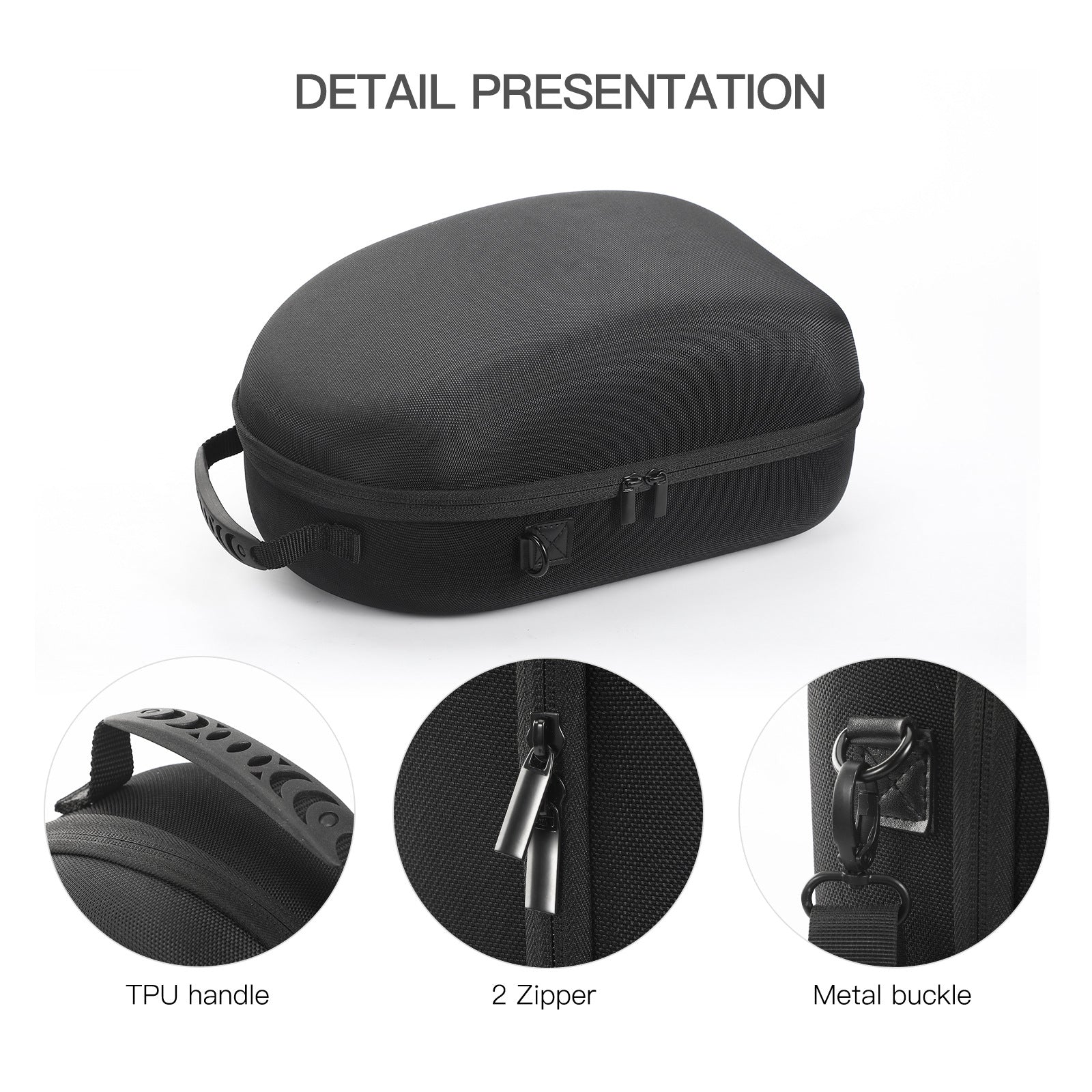 VR Handlebar Organizer Hard Travel Case for Meta Quest VR 3