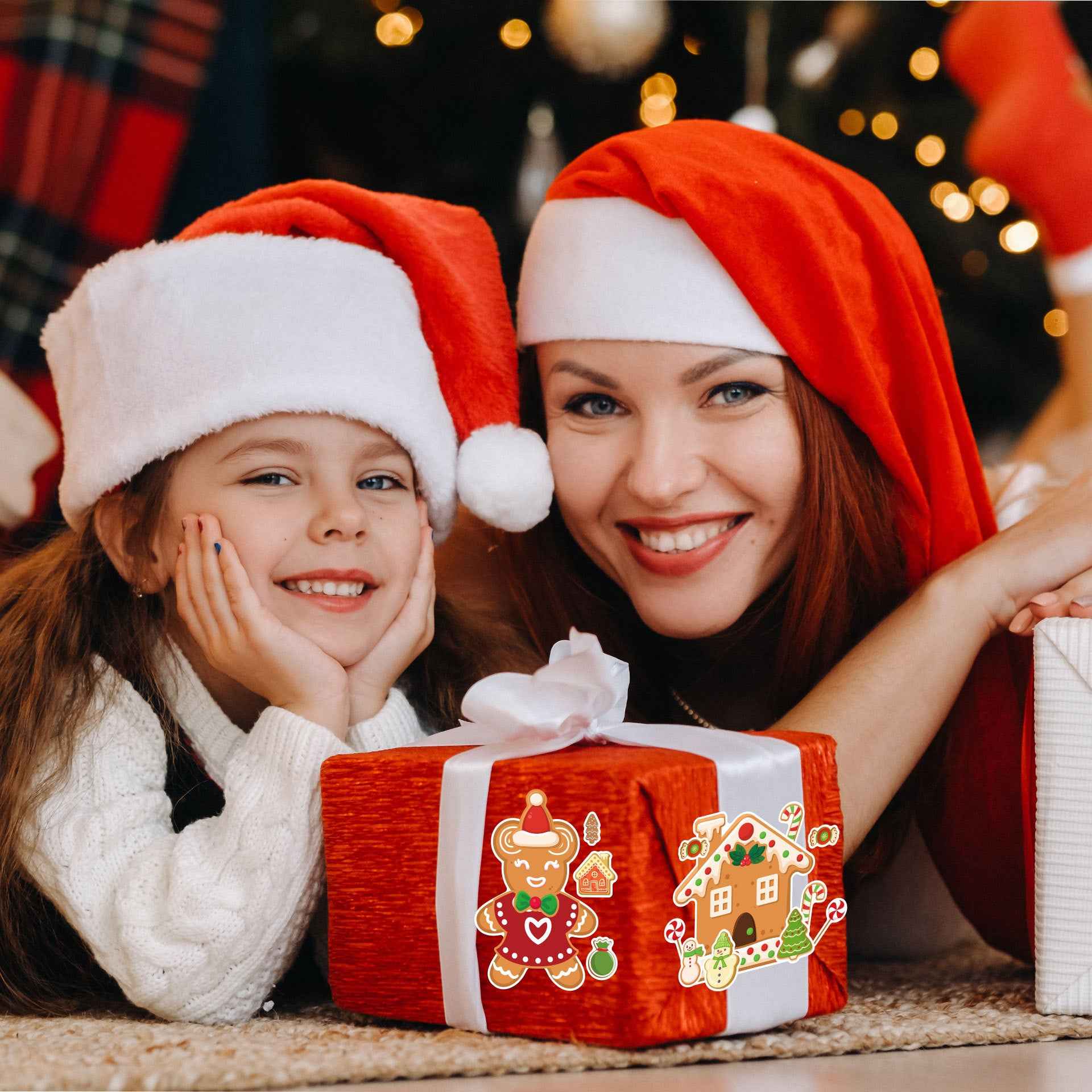 Make a Face Christmas Gingerbread Man Stickers for Kids 24 Sheets