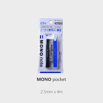TOMBOW MONO Pocket Mini Correction Tape, 2.5 mm x 4 m, 2-Pack