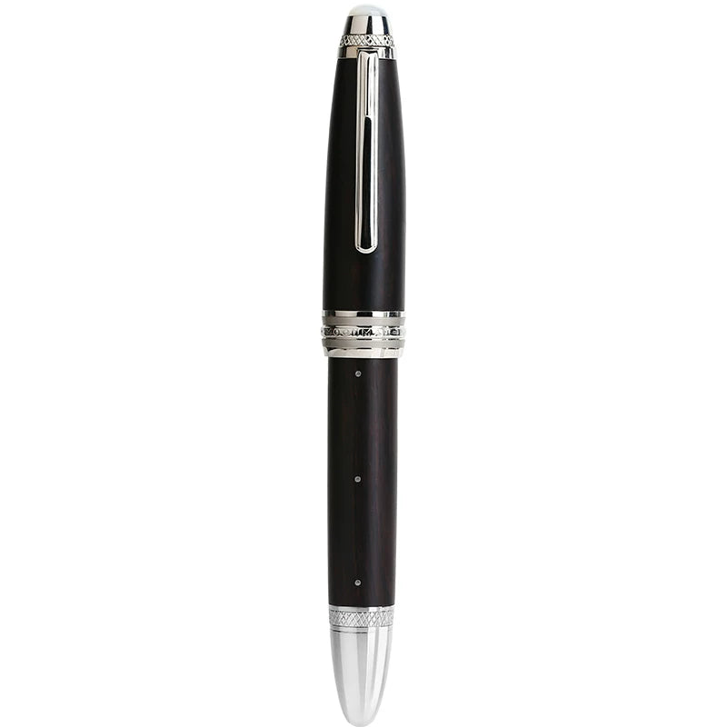 MAJOHN M1000 Large Wooden Fountain Pen | German BOCK F Nib | Handcrafted Rivet Ebony