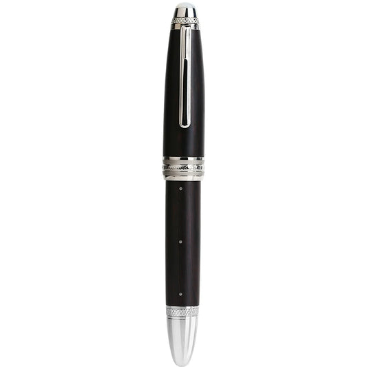 MAJOHN M1000 Large Wooden Fountain Pen | German BOCK F Nib | Handcrafted Rivet Ebony