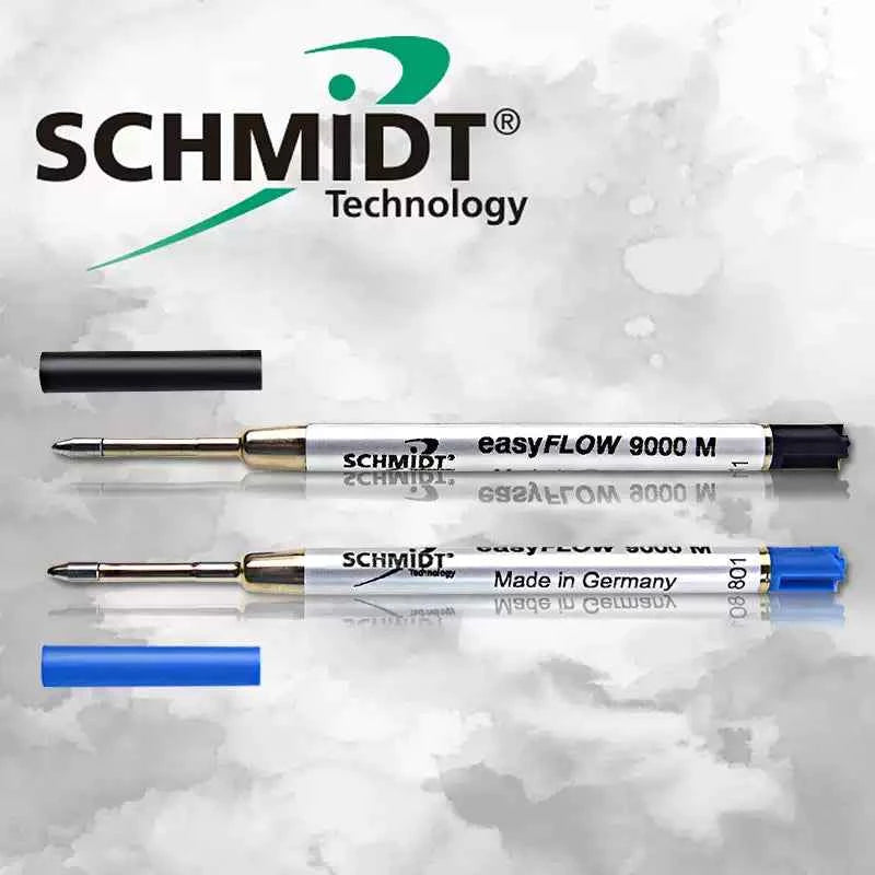 Schmidt EasyFlow 9000 Ballpoint Pen Refill - Medium Point - Black/Blue