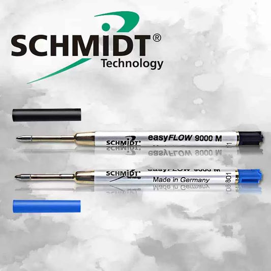 Schmidt EasyFlow 9000 Ballpoint Pen Refill - Medium Point - Black/Blue