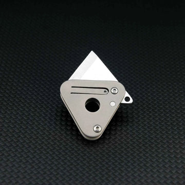 Mini Titanium Handle Triangle Folding Knife Box Cutter