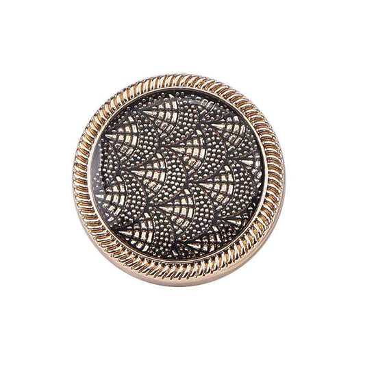3/4 Inch Fish Scale Enamel Metal Shank Buttons for Sewing 20pcs