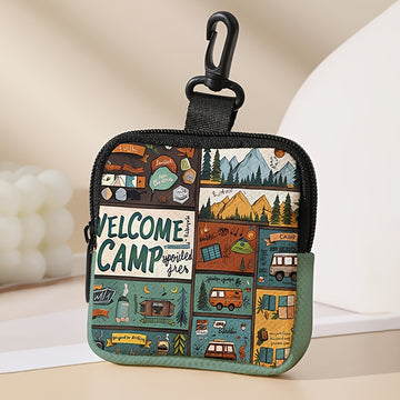 CAMP Printed Waterproof Pouch - Mini Zipper Coin Purse 2 Pack