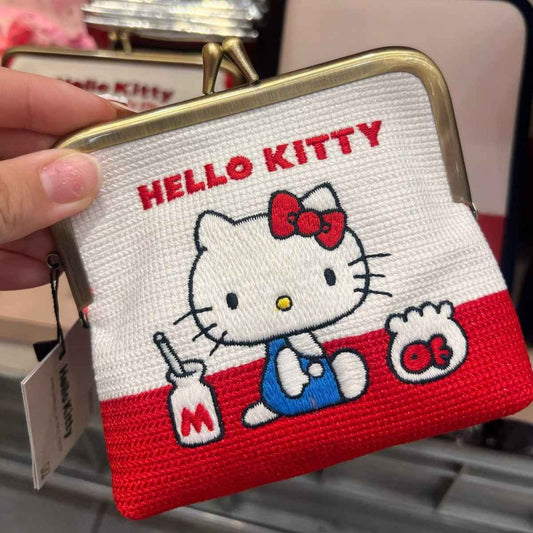 Japanese Kawaii Hello Kitty Cosmetic Bag Embroidered Coin Purse