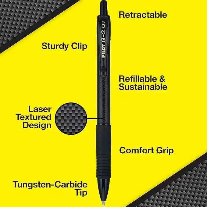 Pilot G2 Limited Gel Pen 0.7mm Matte Black Body with 1 Refill