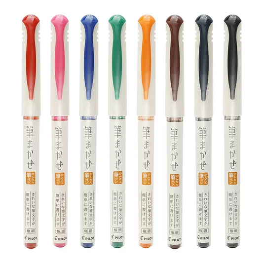 PILOT SVFM-20EF Extra Fine Brush Pens, 8-Color Calligraphy Set