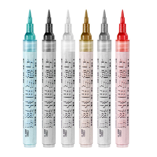 Tombstone Touch-Up Paint Pen | Soft Tip Valve, Waterproof & UV-Resistant | 6-Color Set 6 Mixed Colors