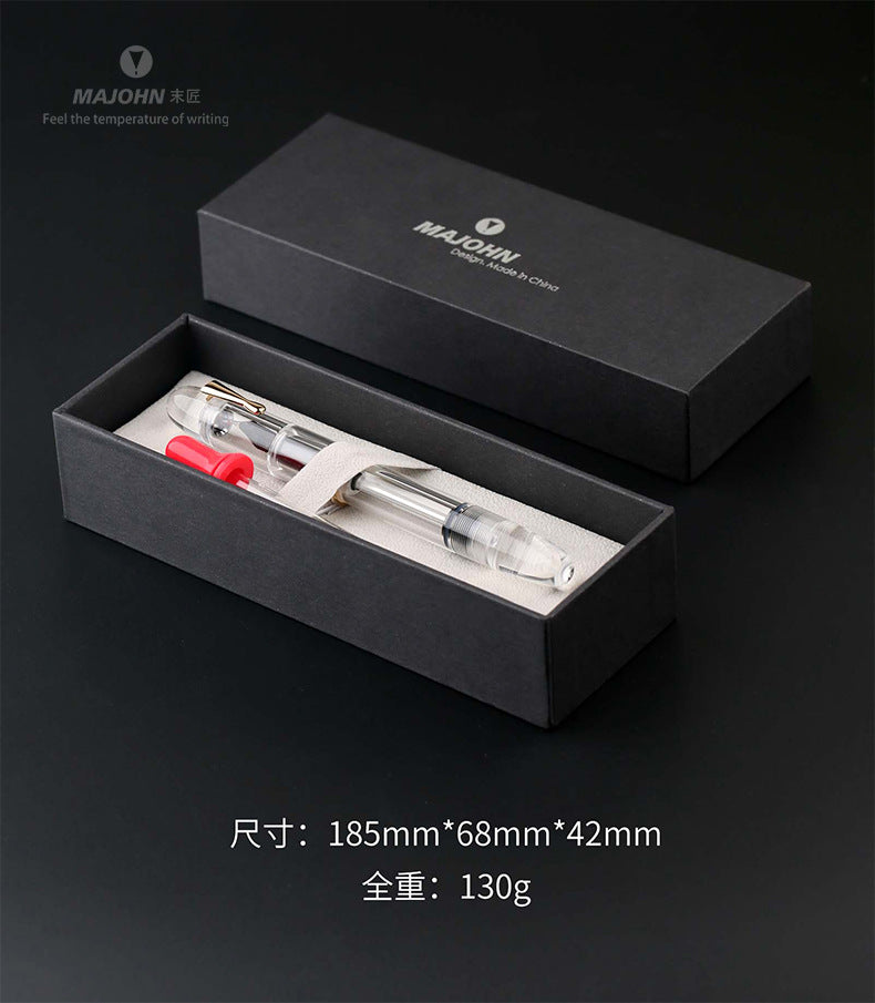 Majohn C4 Eyedropper Fountain Pen Transparent Acrylic with Box