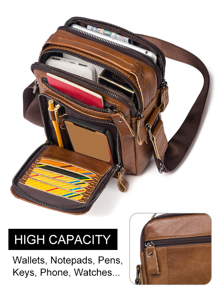 Men's Genuine Leather Crossbody Bag