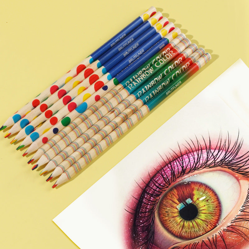 100pcs 4IN1 Rainbow Color Drawing Pencils
