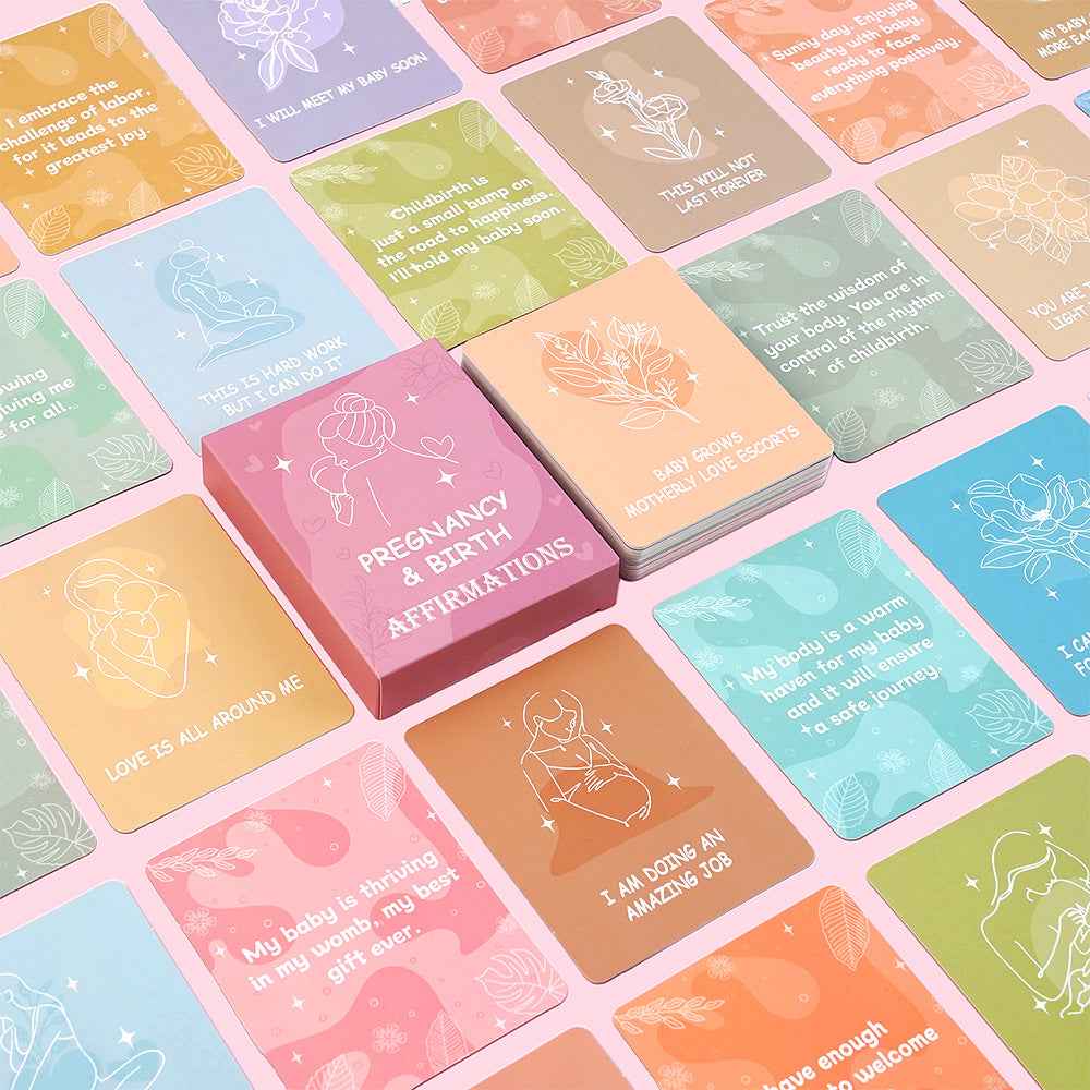 50 Positive Pregnancy Affirmation Cards for New Moms