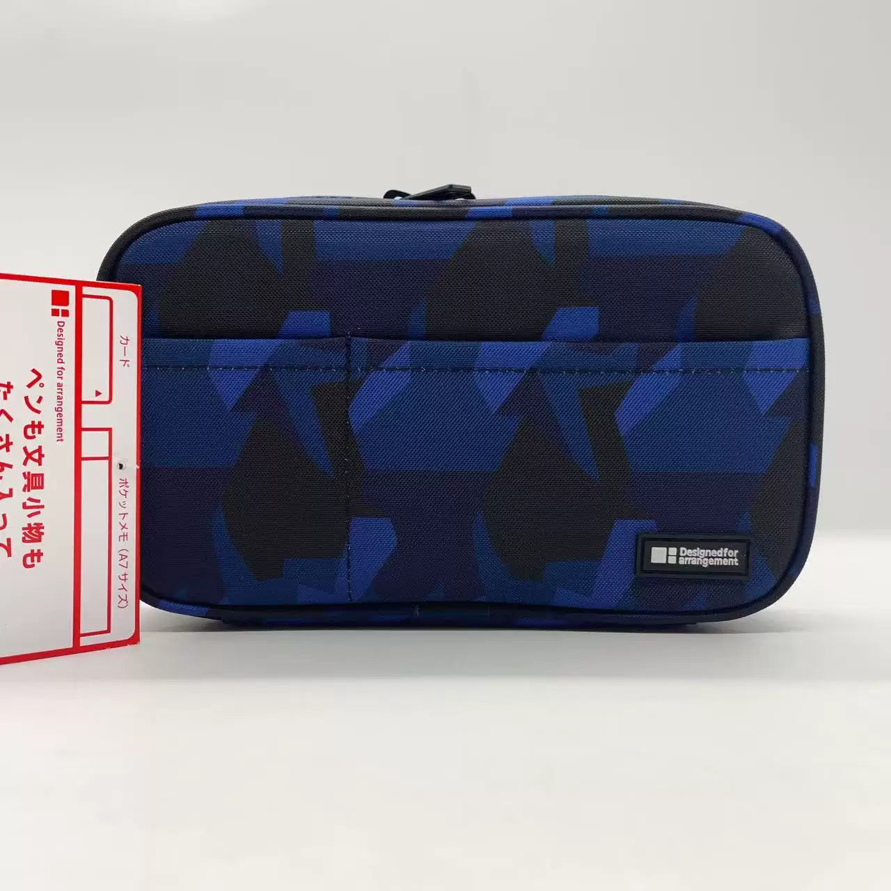 LIHIT LAB A-7551 Zipper Pencil Case Blue Camo