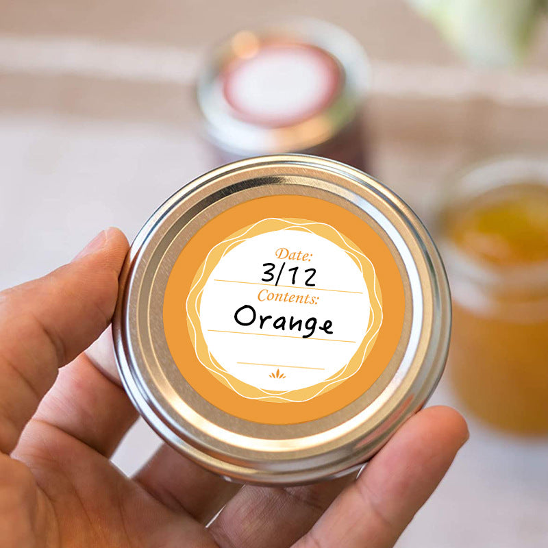 180pcs Food Date Sticker for Jars Waterproof Removable Mark Label 4CM