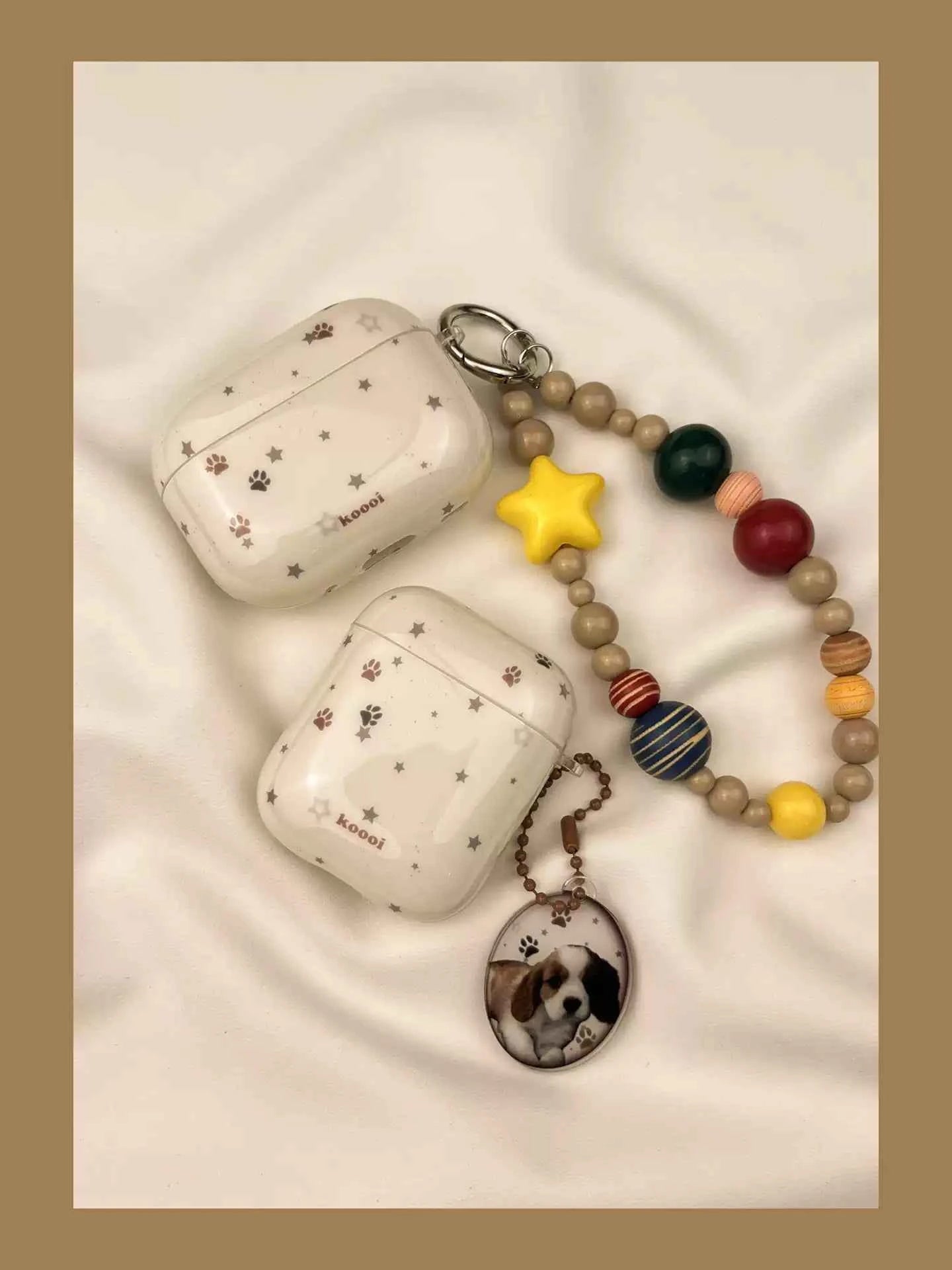 Star & Puppy Paw Print AirPods Case