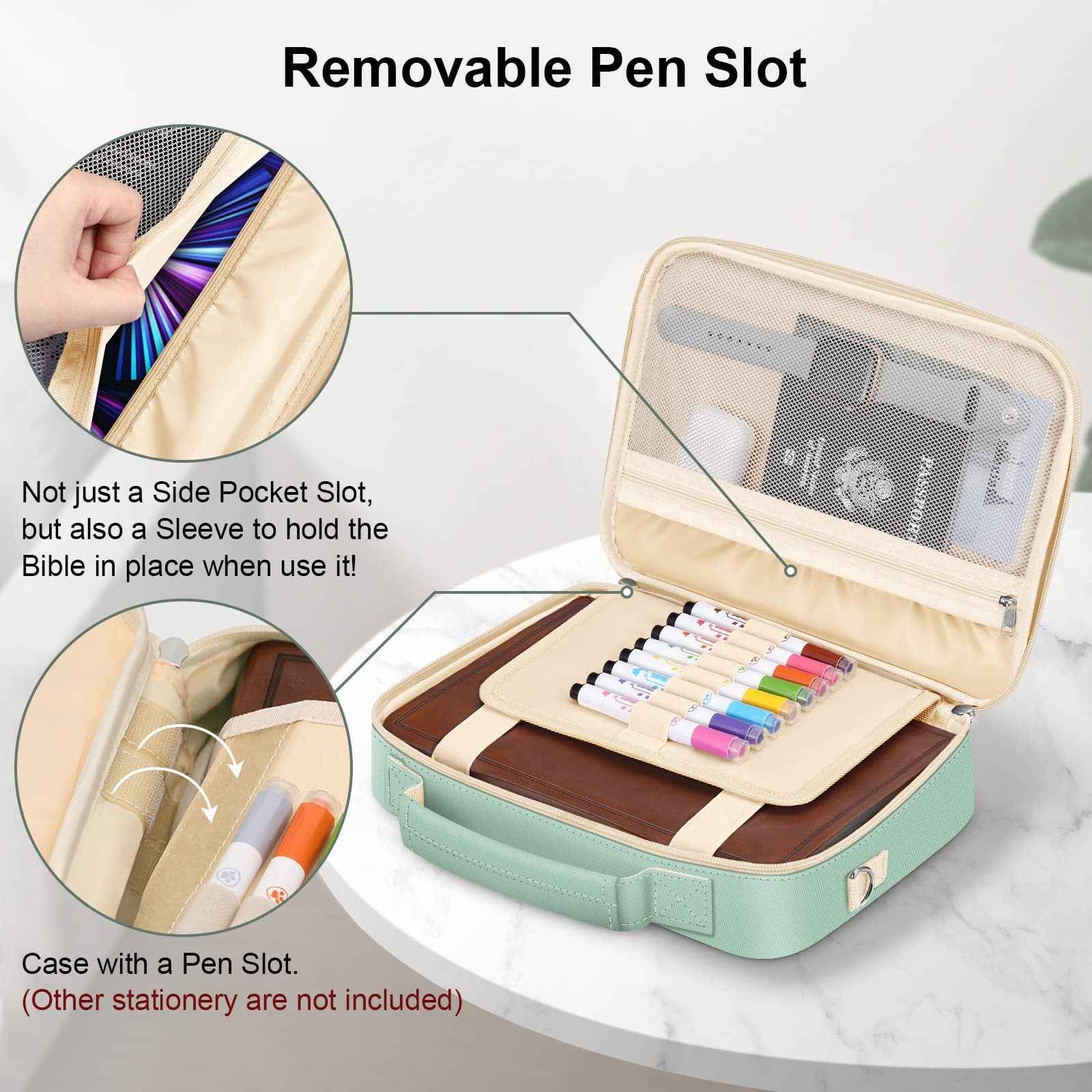 Large Carring Bible Cover Case with Shoulder Strap