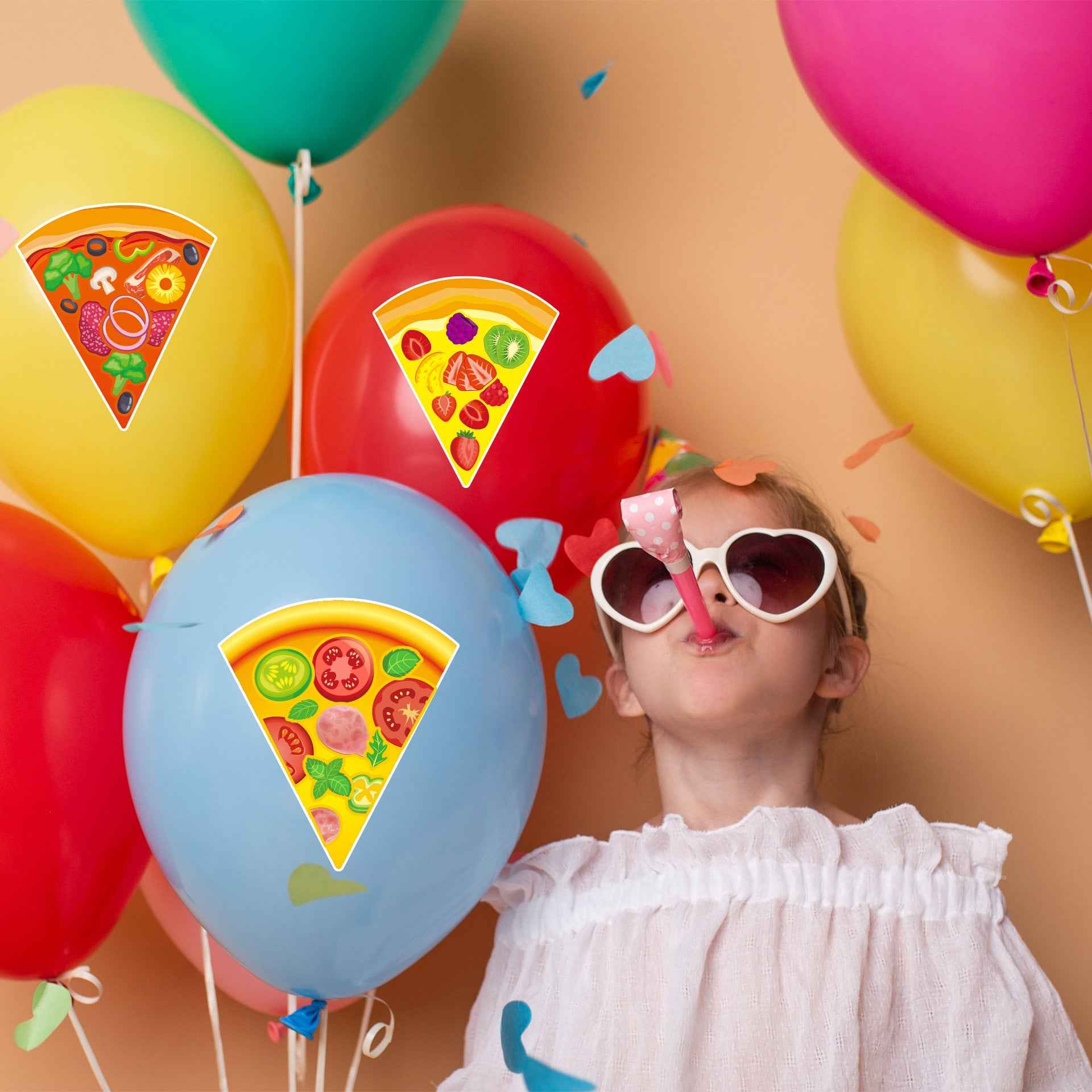 Make a Face Pizza Stickers for Kids 24 Sheets