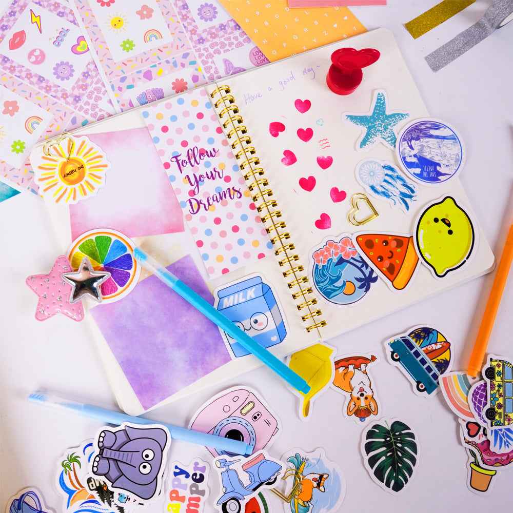 DIY Journal Kit for Girls - 13PCS Scrapbook Supplies Stationery Set