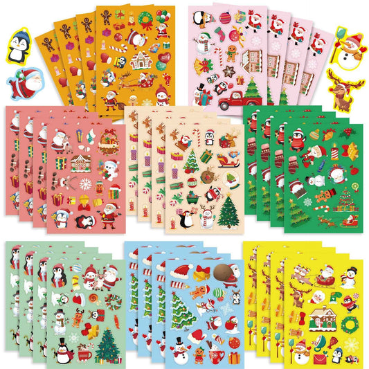 Make a Face Santa Claus Stickers for Kids 24 Sheets