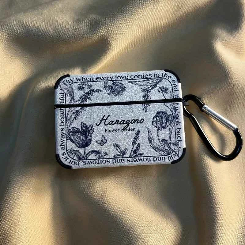 Vintage Black & White Floral AirPods Case