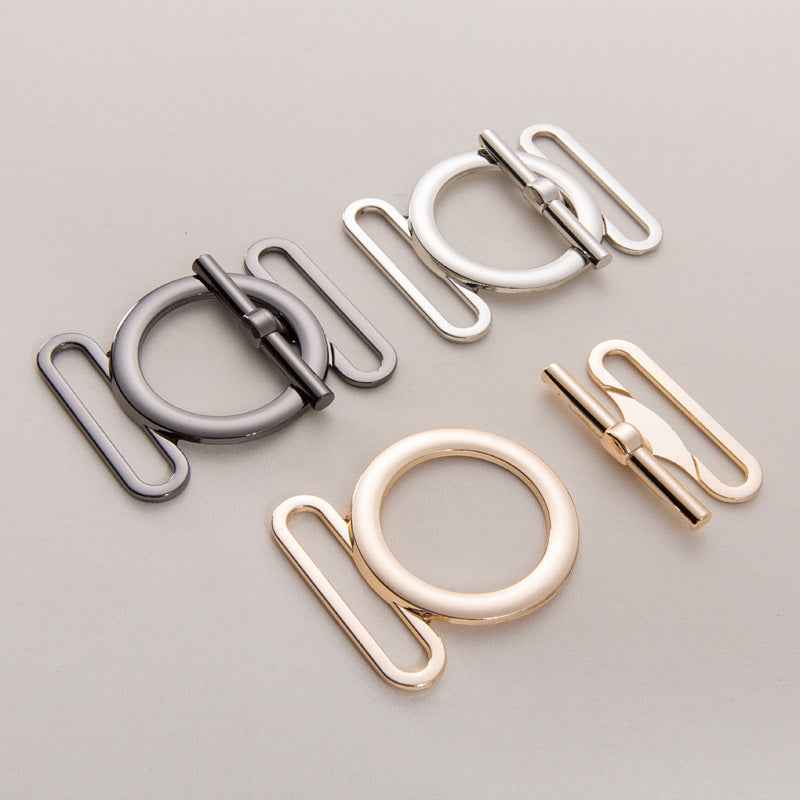 30/40 mm Metall-Gürtelverschluss-Knöpfe, Set in Silber, Gunmetal und Gold, Ringclips