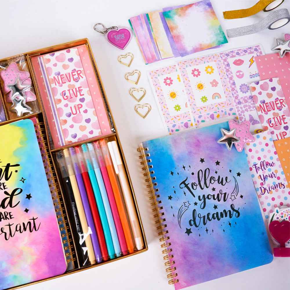 DIY Journal Kit for Girls - 13PCS Scrapbook Supplies Stationery Set