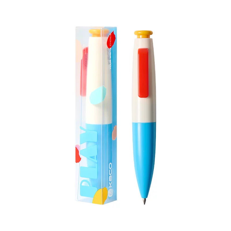 KACO PLAY Retro Mini Click Gel Pen Pocket-Sized 3-Pack