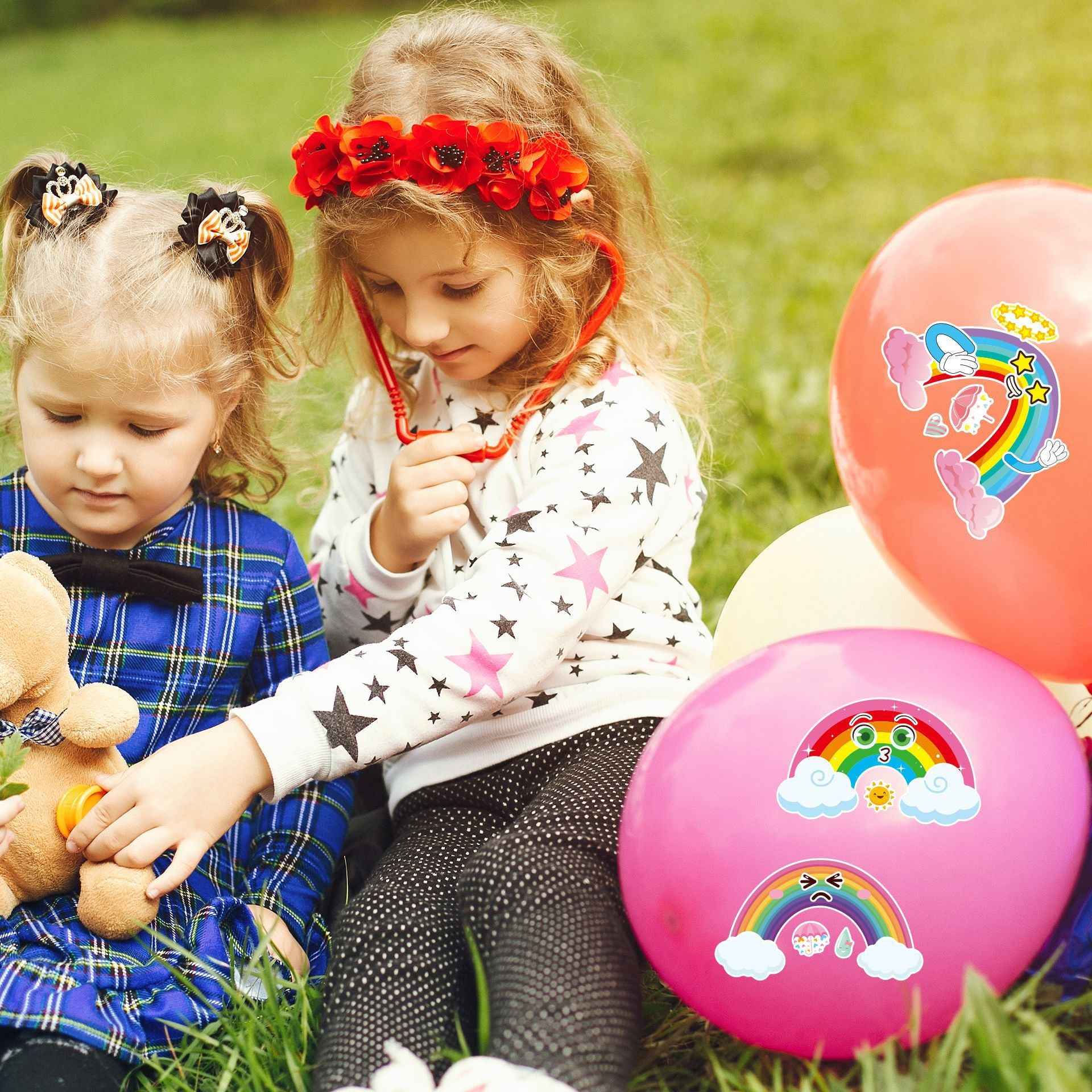 Make a Face Rainbow Stickers for Kids 24 Sheets