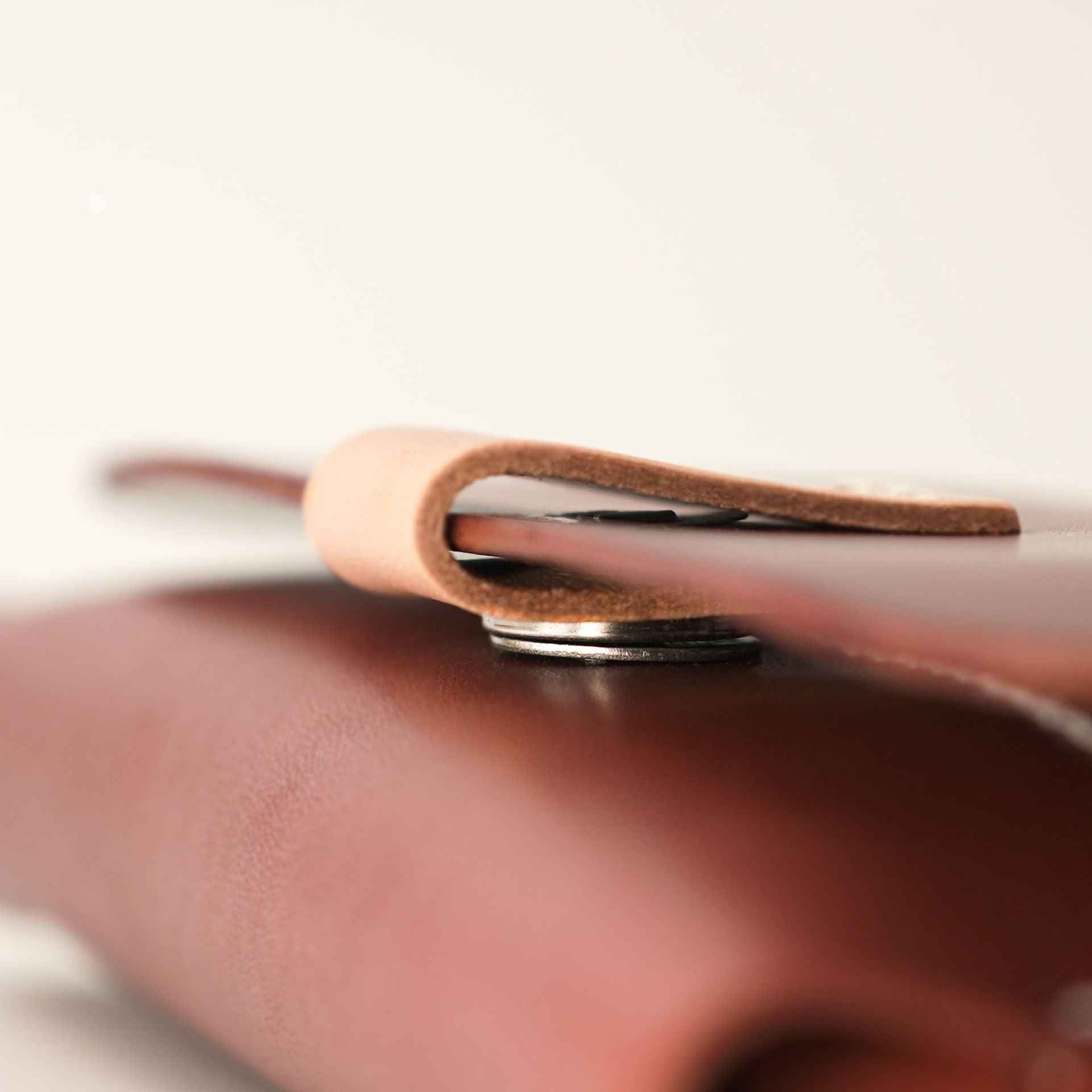 14x2mm magnetic snap button side view, thin magnet layers