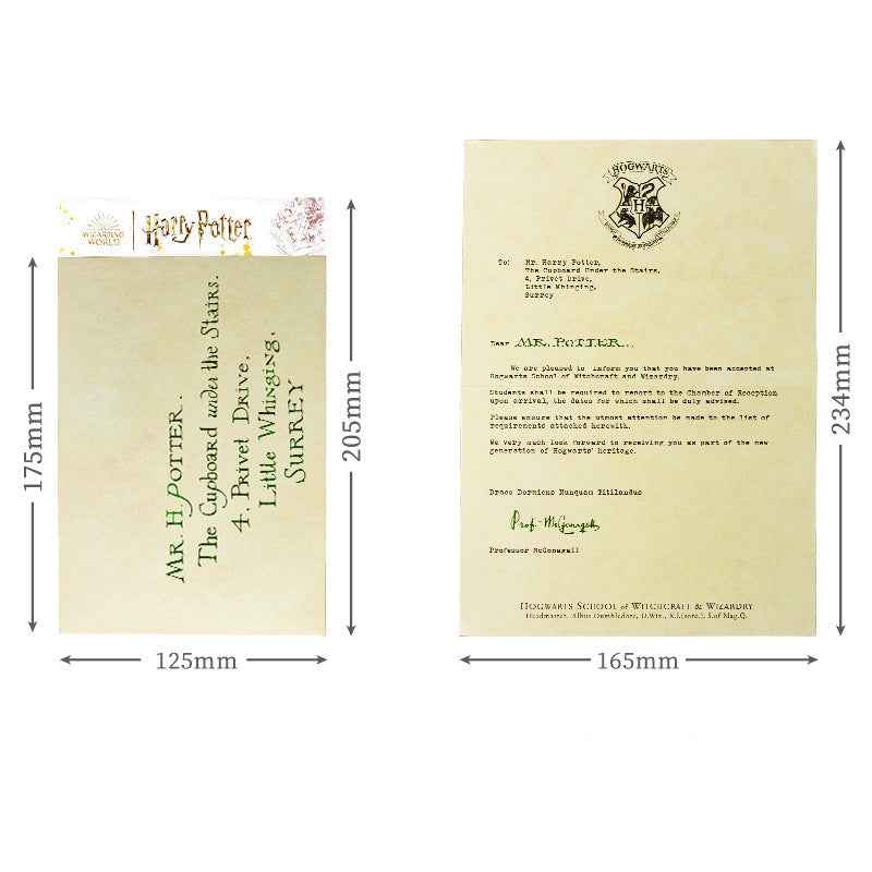 20x Harry Potter Hogwarts Acceptance Letter Set – Cosplay Prop