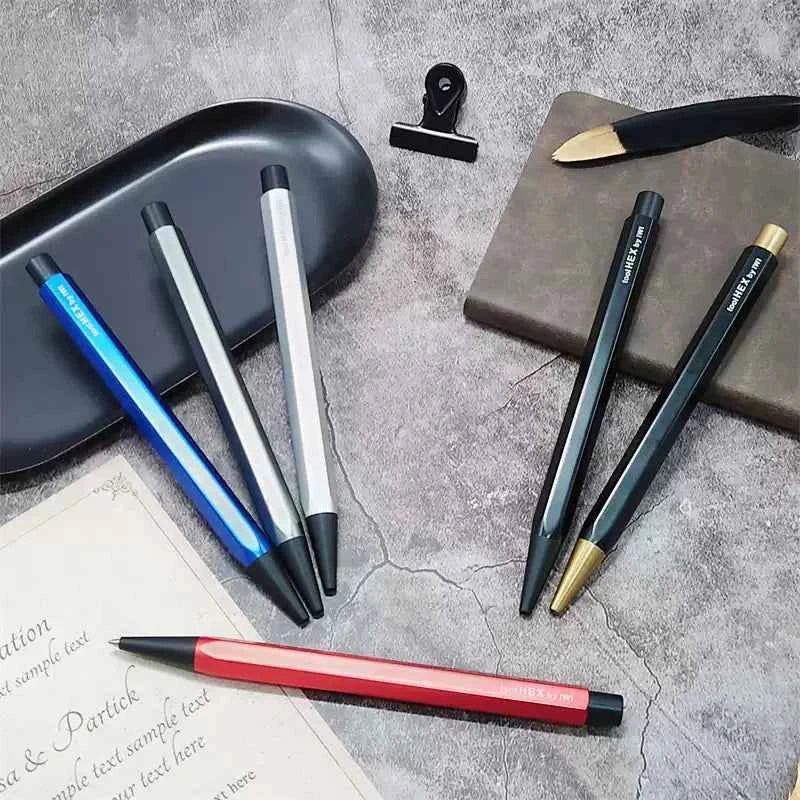 IWI toolHEX Aluminum Click Pen – 0.5mm Hexagonal Barrel with Scales
