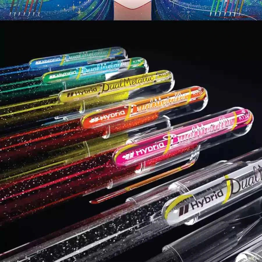 Pentel Hybrid Dual Metallic Gel Pen - 1.0mm - 7 Color Pack