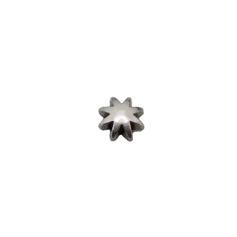 Antique silver 9.5mm starburst rivet stud with spiked edges