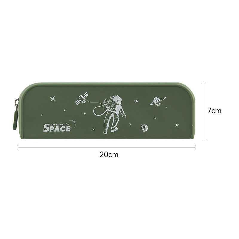 Space Theme Eco-Friendly Silicone Pencil Case Pen Pouch
