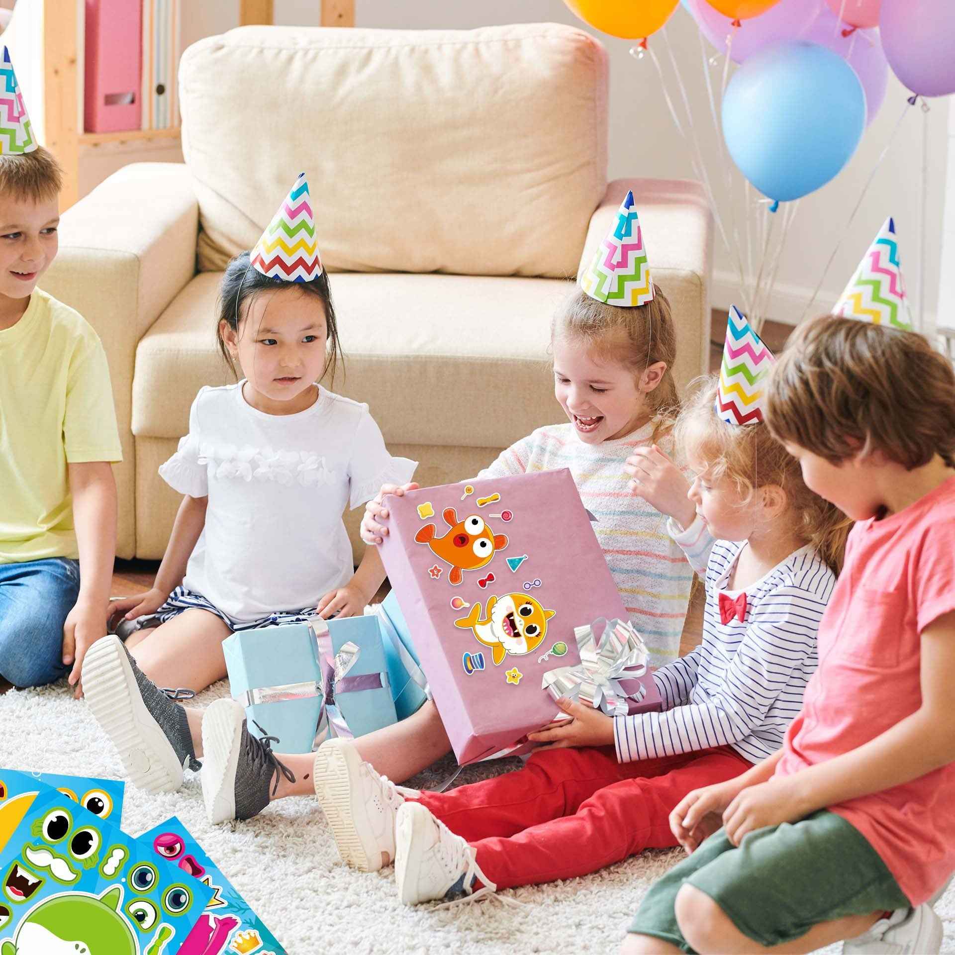 Make a Face Anime Shark Baby Stickers for Kids 24 Sheets