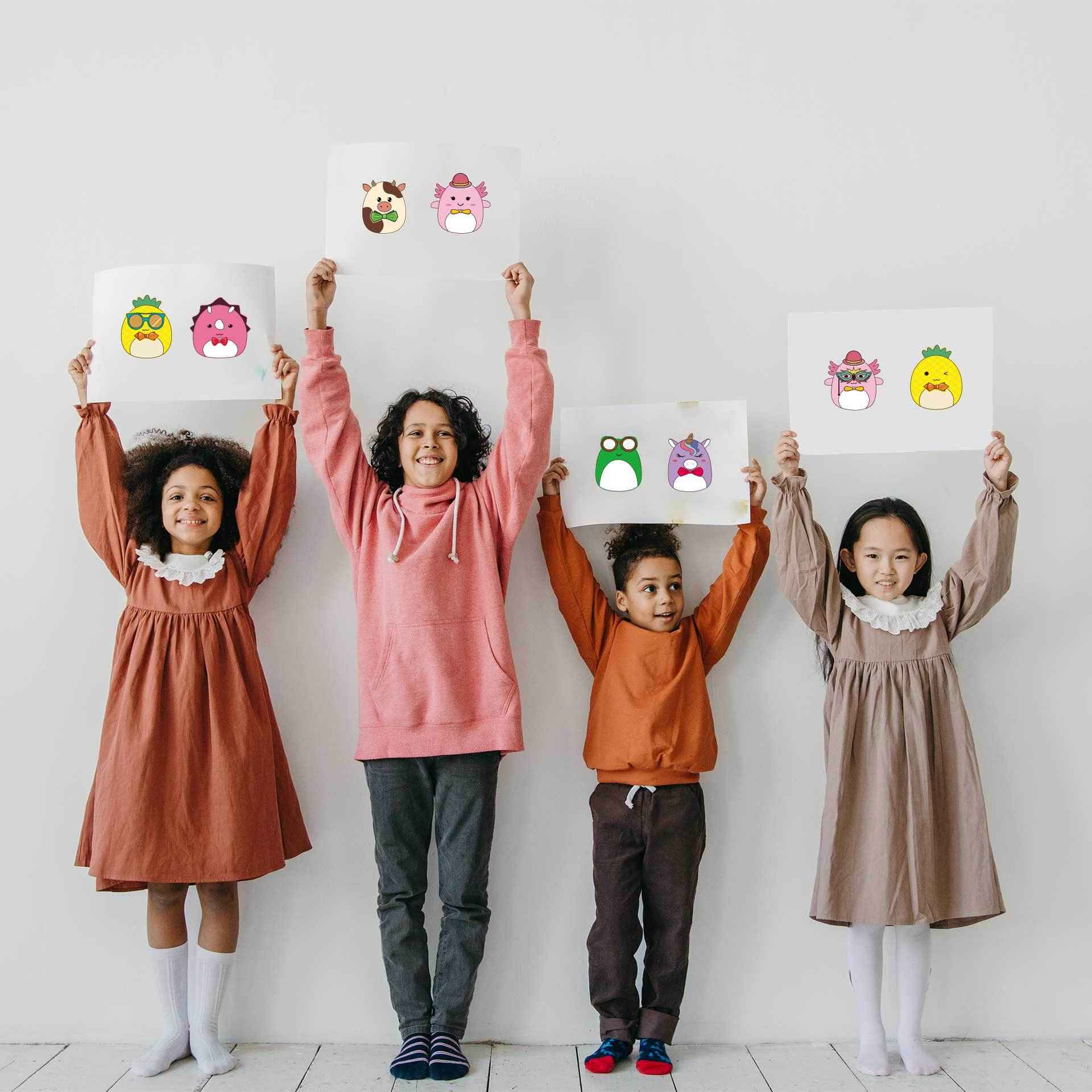 Make a Face Squishmallow Stickers for Kids 24 Sheets