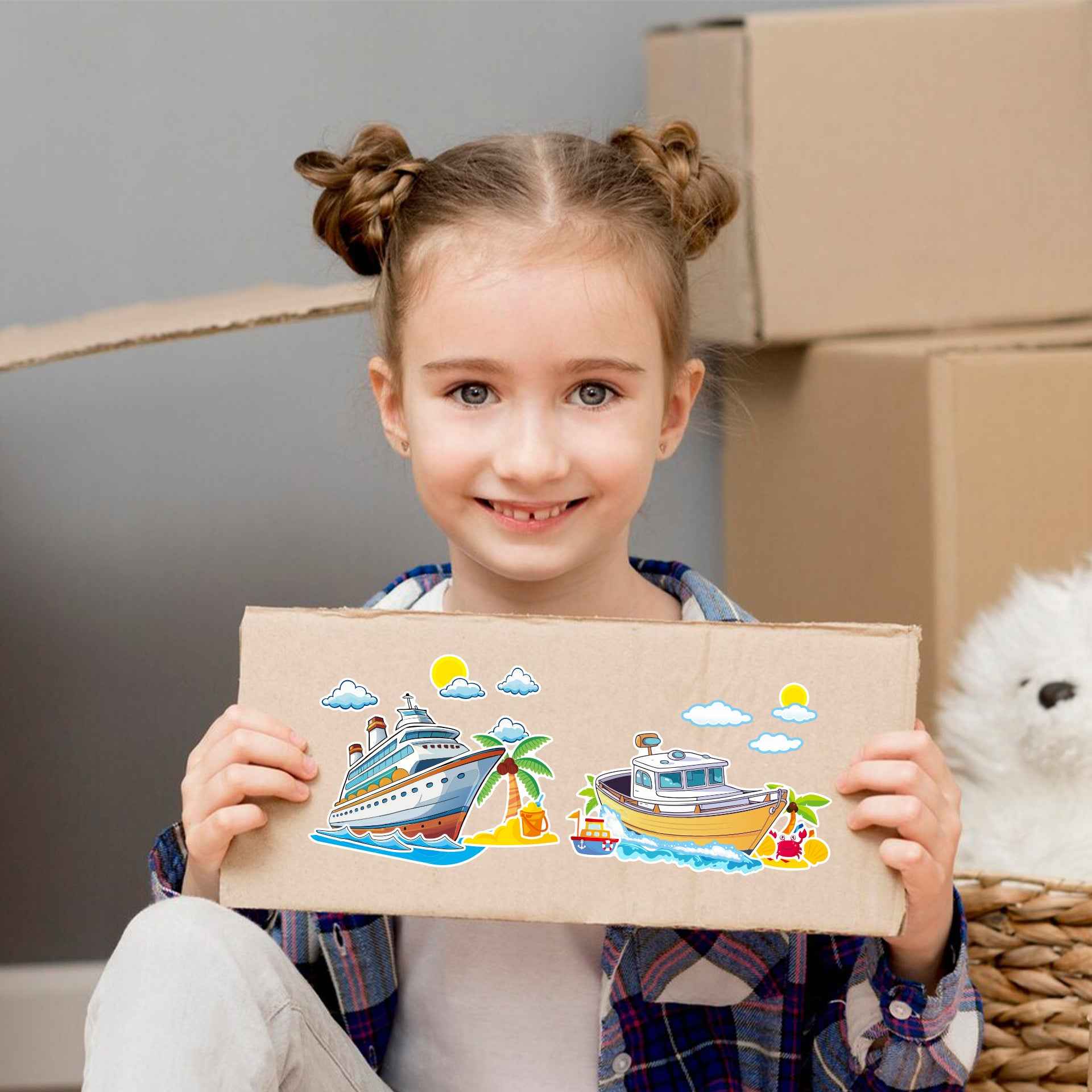 Make a Face Ship Yacht Stickers for Kids 24 Sheets