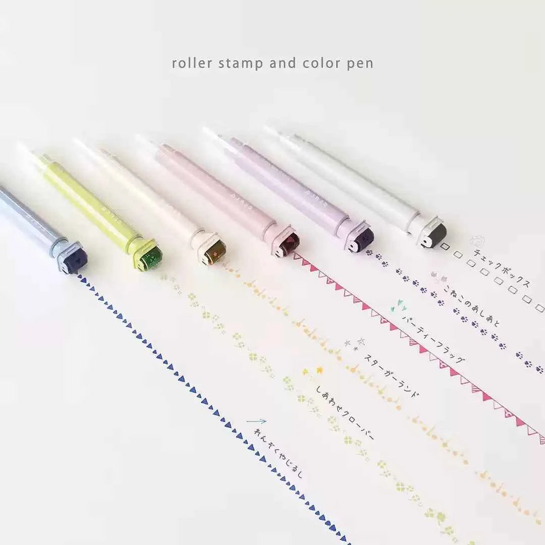 Kutsuwa Cruro Roller Stamp and Color Pen
