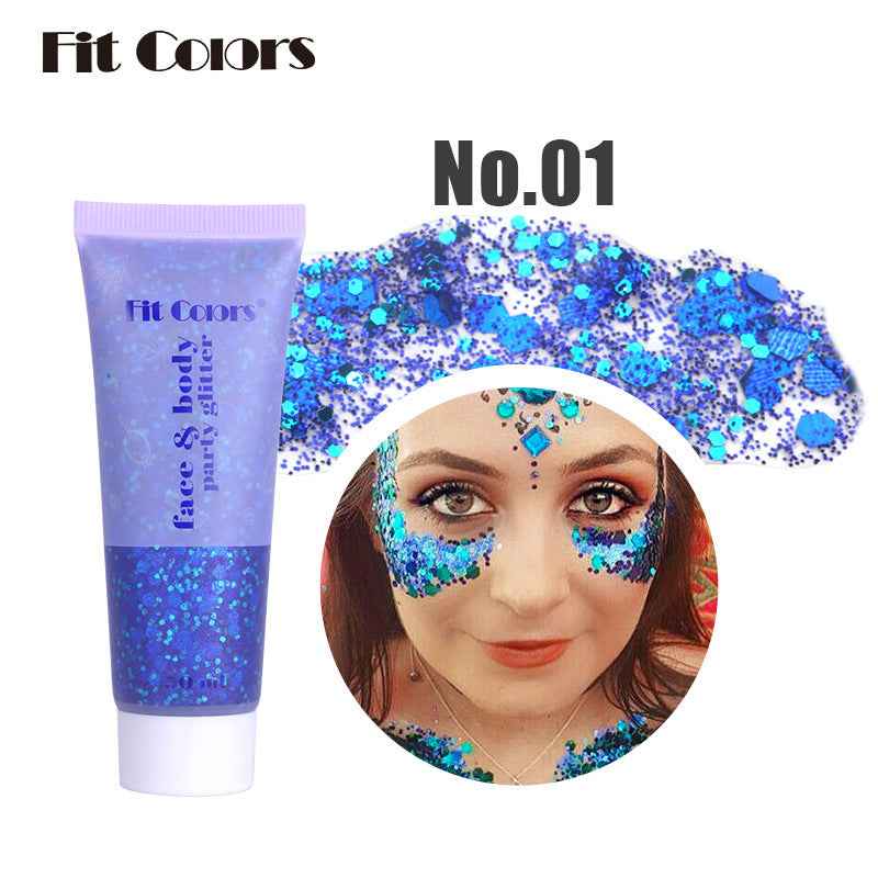 6 Color Face Body Party Glitter Gel 50ml