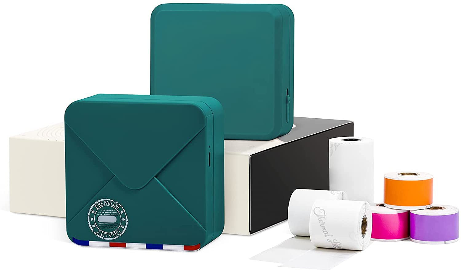 Phomemo M02S HD Bluetooth Thermal Photo Printer with 6 Roll Paper