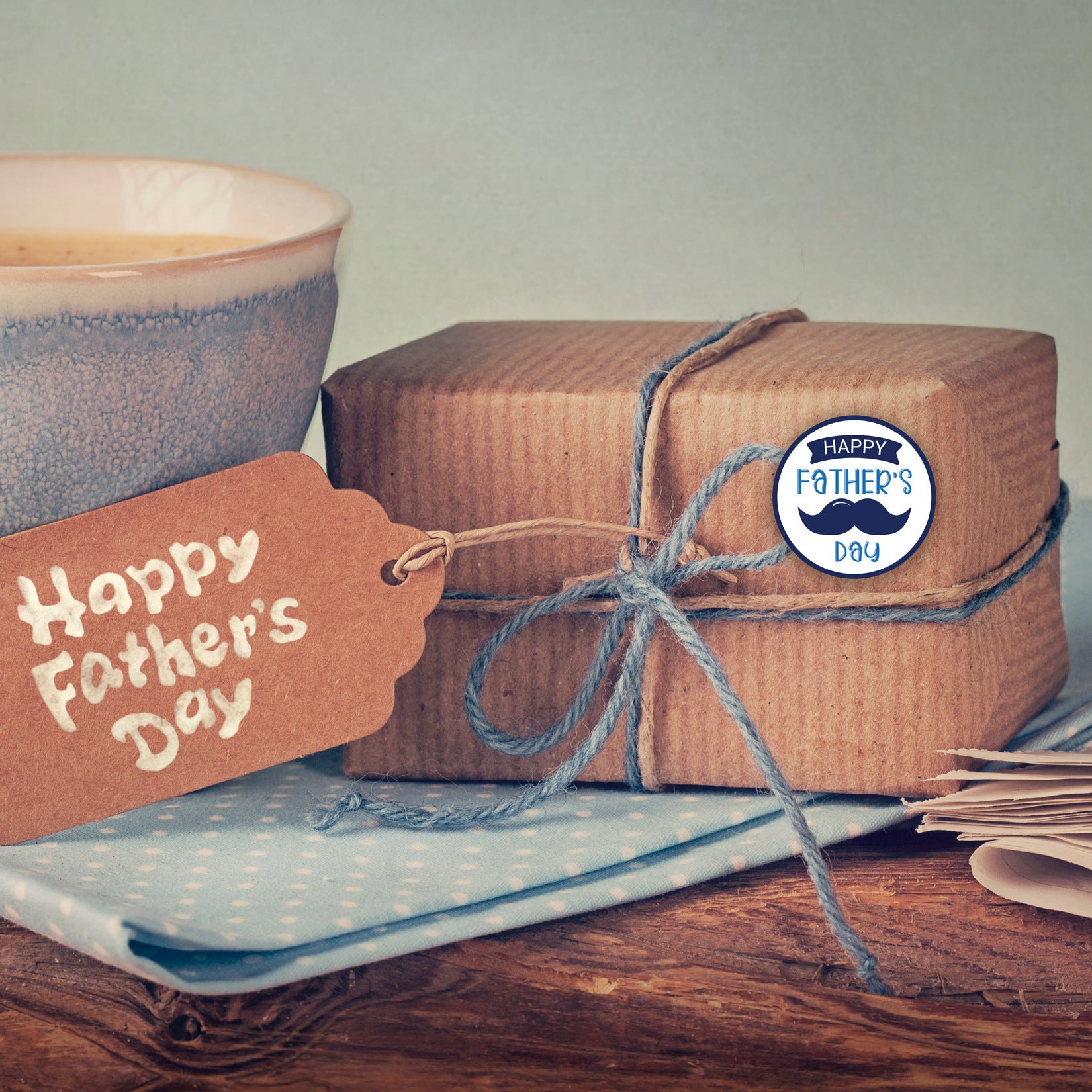 500pcs Happy Father‘s Day Stickers 1.5 inch Round Labels