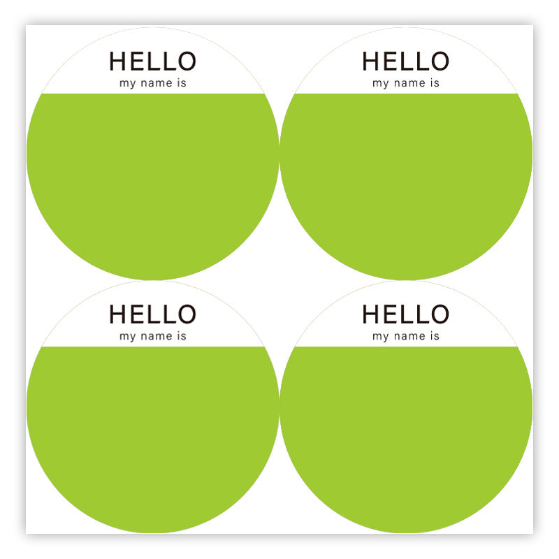 200Pcs Hello Name Tags Hello My Name is Stickers 8cm Round